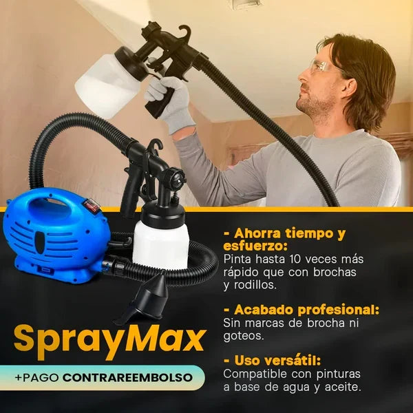 SprayMax – Pistola de Pulverización de Alta Presión con Compresor Integrado
