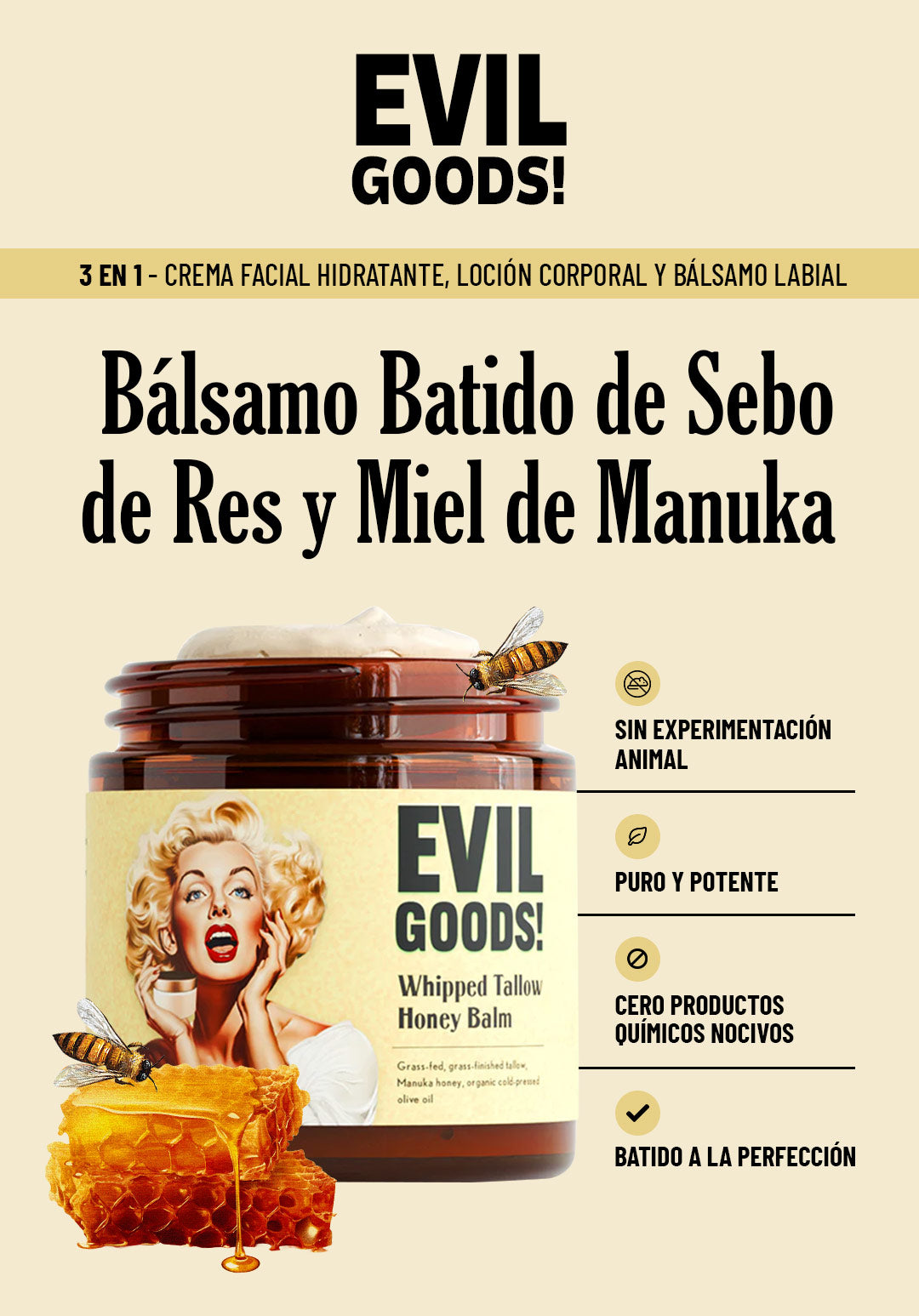 EVIL GOODS - ELEGIDO LA MEJOR CREMA NATURAL PARA TU PIEL 🐝