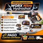 HIDROLIMPIADORA WORX NITRO HYDROSHOT 20V - MOTOR BRUSHLESS 56 BAR CON BATERÍA 4.0Ah Y CARGADOR