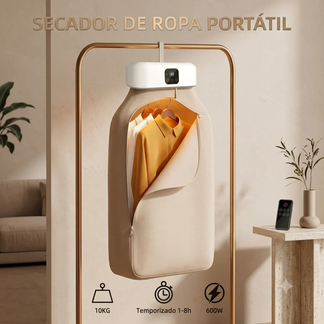 Secador de Ropa Portátil con Luz UV Elimina Olores🔥🔥